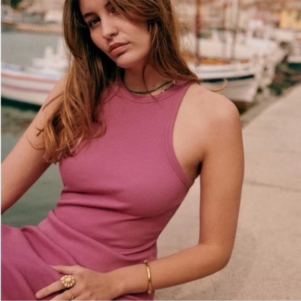 Sezane Elona Dress, Iris Pink, Size S